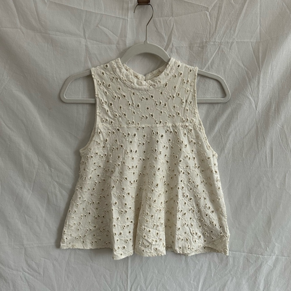 Free People Eyelet Tank- Size S